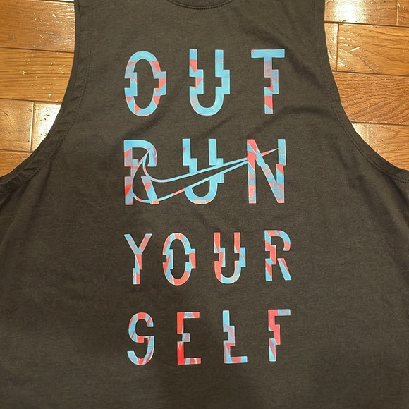 Nike dri-fit tank - athletic cut - black with pink & blue size medium - Picture 2 of 5